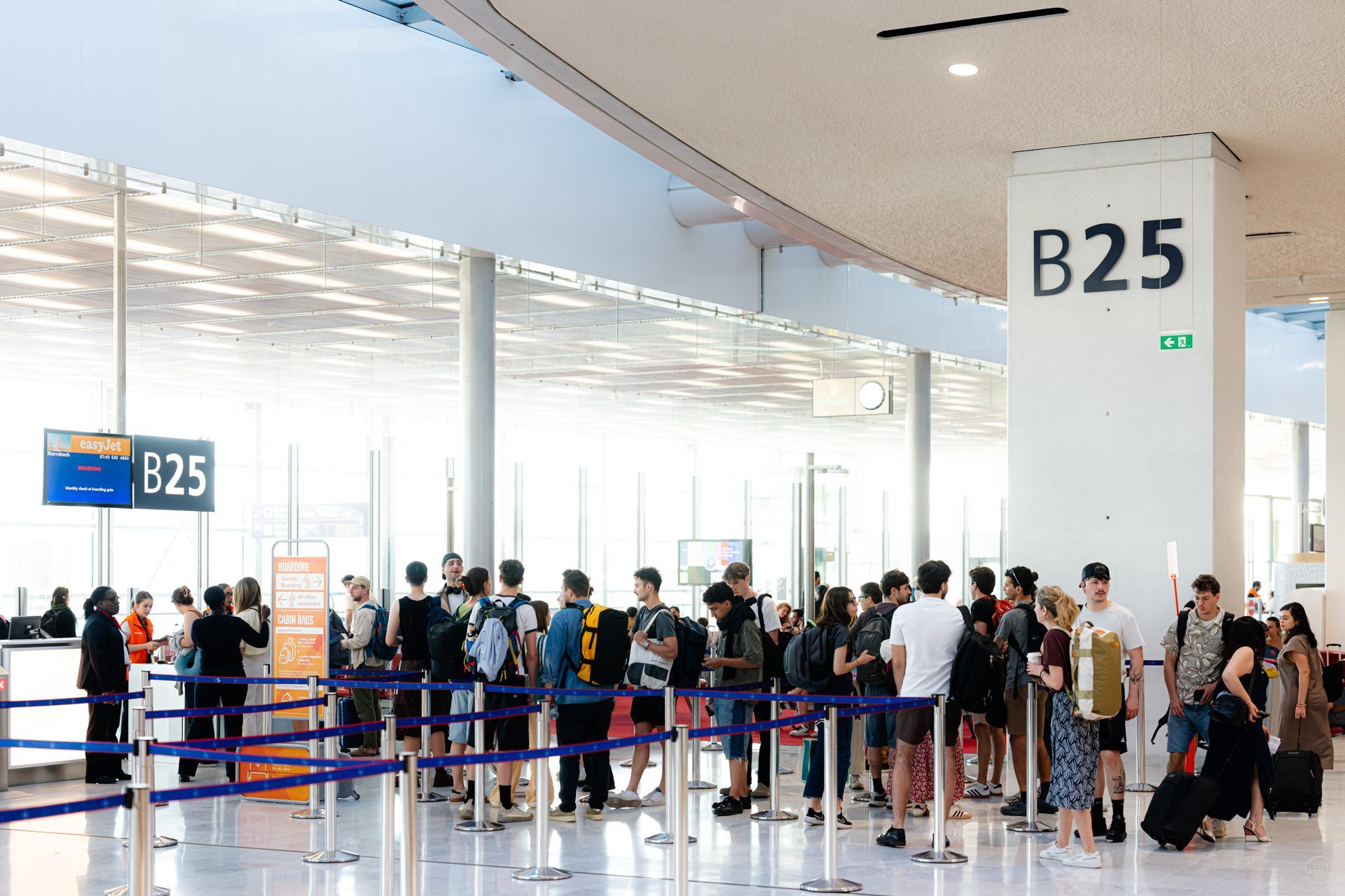 Naboo team checking in together at the airport gate on the way to the 2026 offsite