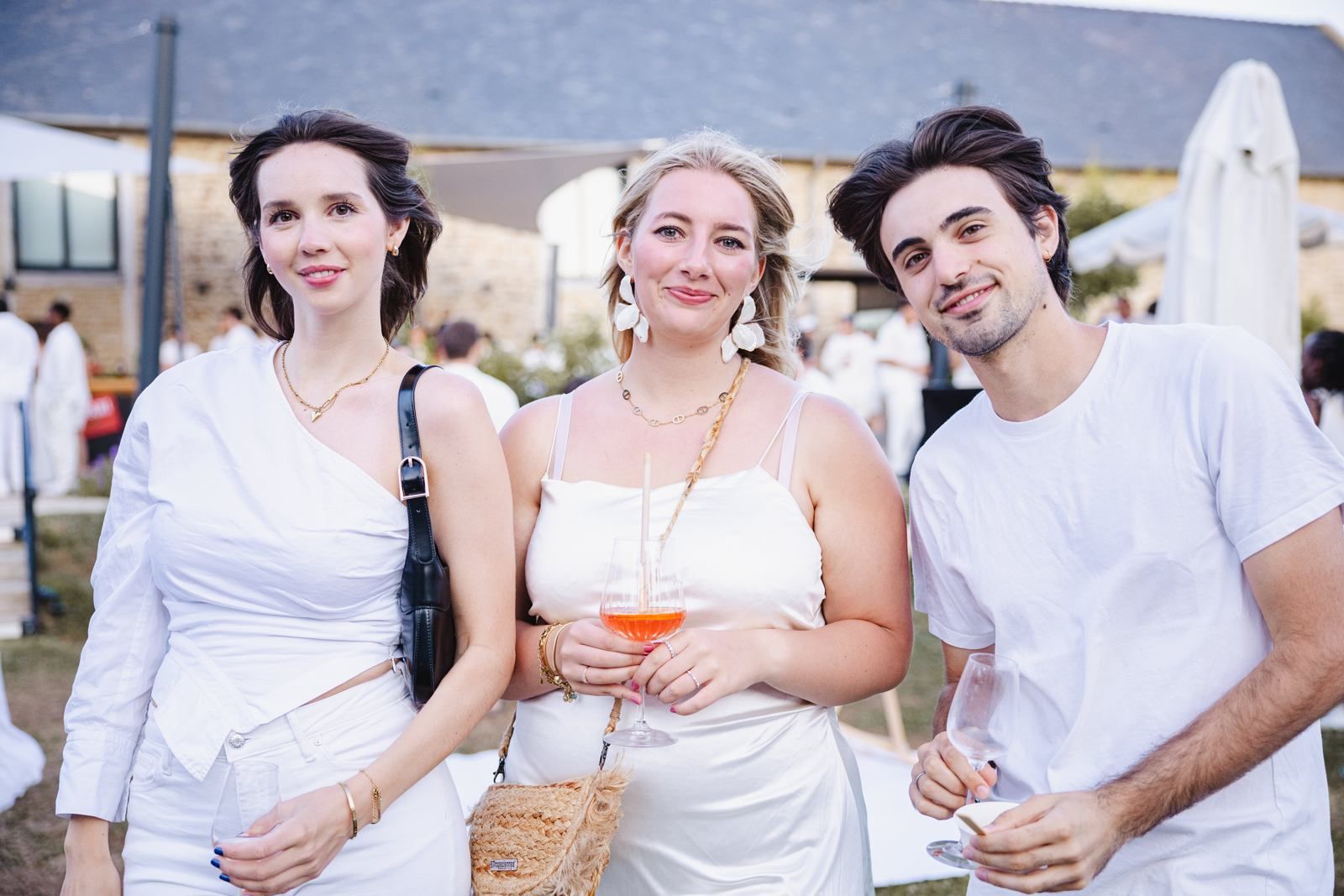 Naboo colleagues dressed in white at the evening party of the July 2025 company seminar