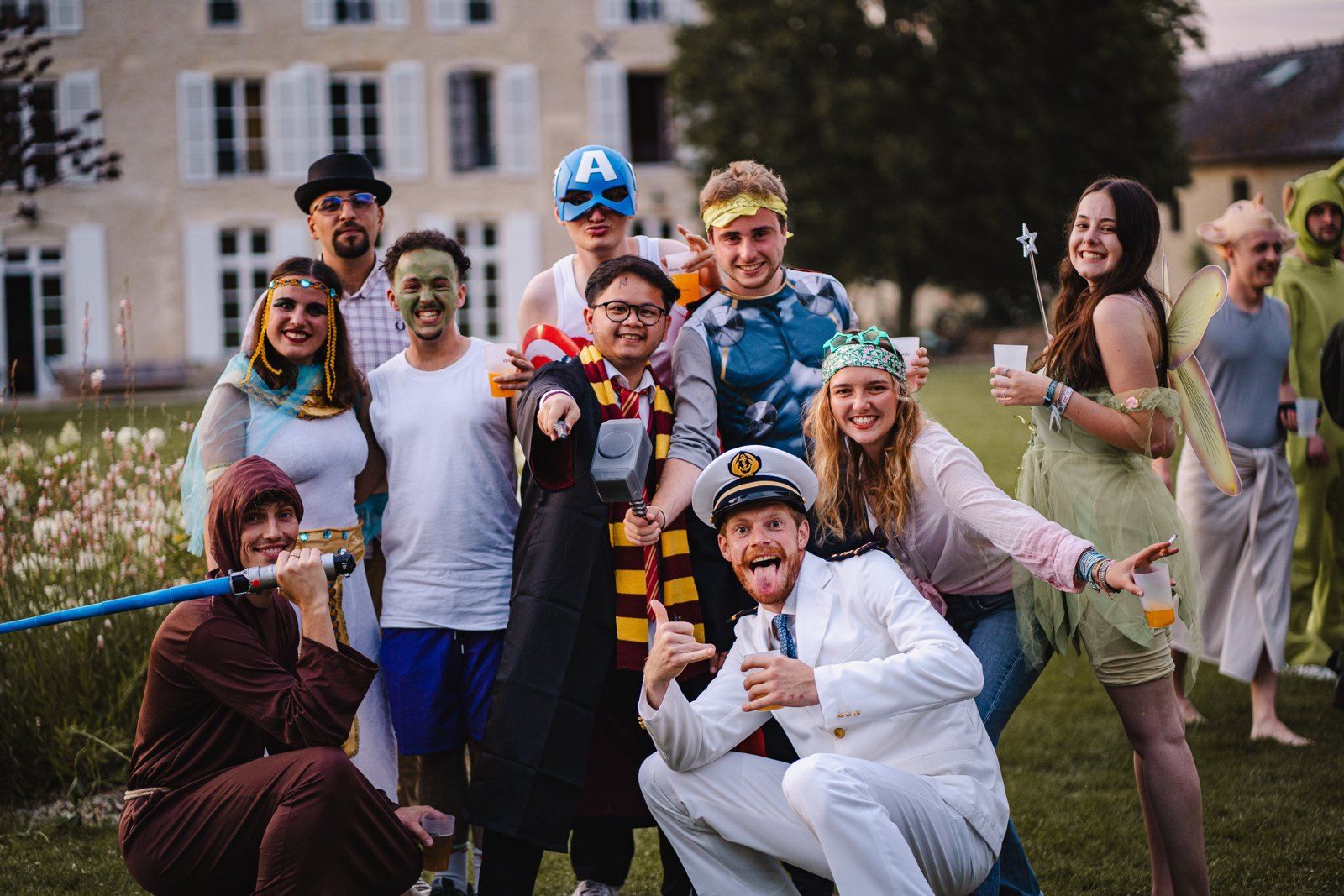 Naboo team in movie and cartoon character costumes at the NabooSummerCamp seminar, July 2024